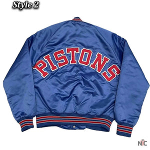 Starter 90’s NBA Detroit Pistons Inspired Blue Jacket.