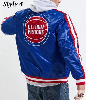 Starter 90’s NBA Detroit Pistons Inspired Blue Jacket.