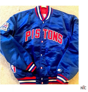Starter Detroit Pistons NBA Inspired Satin Jacket
