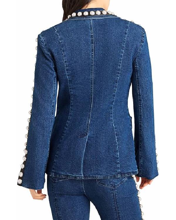 Why Did I Get Married Again Taraji P. Henson Embellished Denim Jacket - view 3