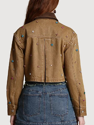 A Different World 2026 Alijah Kai Brown Gems Embellish Jacket