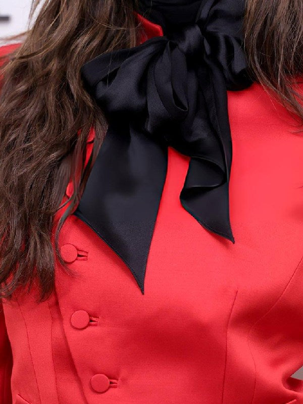 2026 Ella Hunt NY Fashion Week Red Jacket