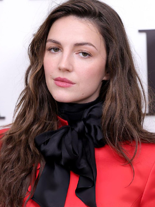 Ella Hunt NY Fashion Week Red Jacket
