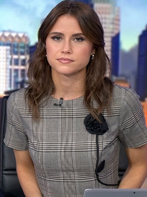 Sophie Flay Good Morning America Floral Applique Plaid Dress - view 3