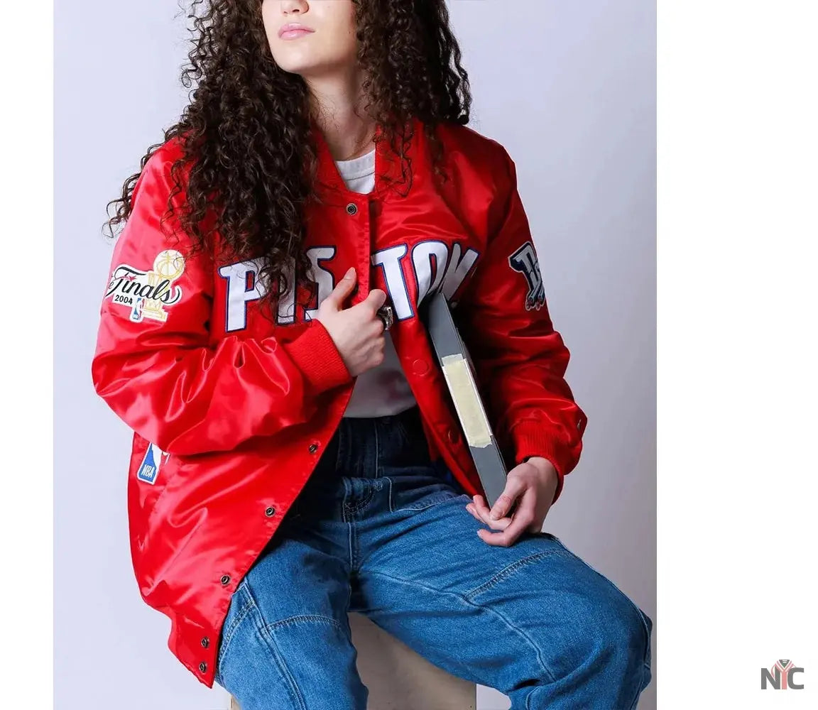 20th Anniversary Detroit Pistons Inspired Red Jacket