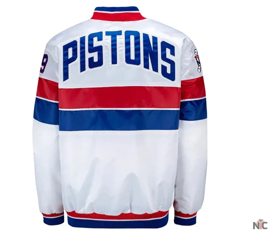 35th Anniversary Detroit Pistons Inspired White Jacket
