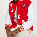 49ers Inspired Red & White Wool Varsity Jacket