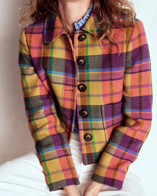 Ghosts Rose McIver Colorful Plaid Jacket