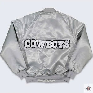 80’s Dallas Cowboys Silver Bomber Jacket