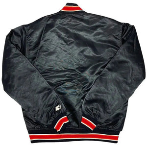 90s Miami Heat Inspired Satin Black Jacket