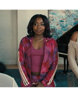 A Different World S01 Rashida Duvall Pink Floral Track Jacket