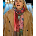 A Merry Little Ex-Mas 2025 Alicia Silverstone Beige Faux Fur Coat