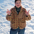 A Merry Little Ex-Mas Red Roses Printed Sherpa Jacket