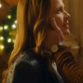 A Cherry Pie Christmas Katie Leclerc Blue Leather Blazer