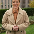 Access Hollywood 2025 Emily Orozco Bouclé Beige Coat