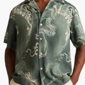 Access Hollywood Scott Evans Green Printed Shirt