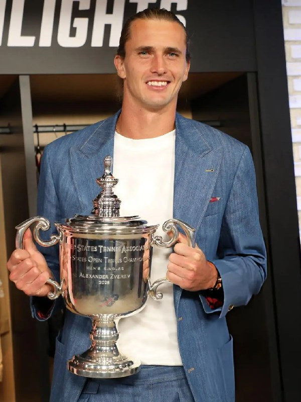 Alexander Zverev 2026 US Open Champion Blue Blazer