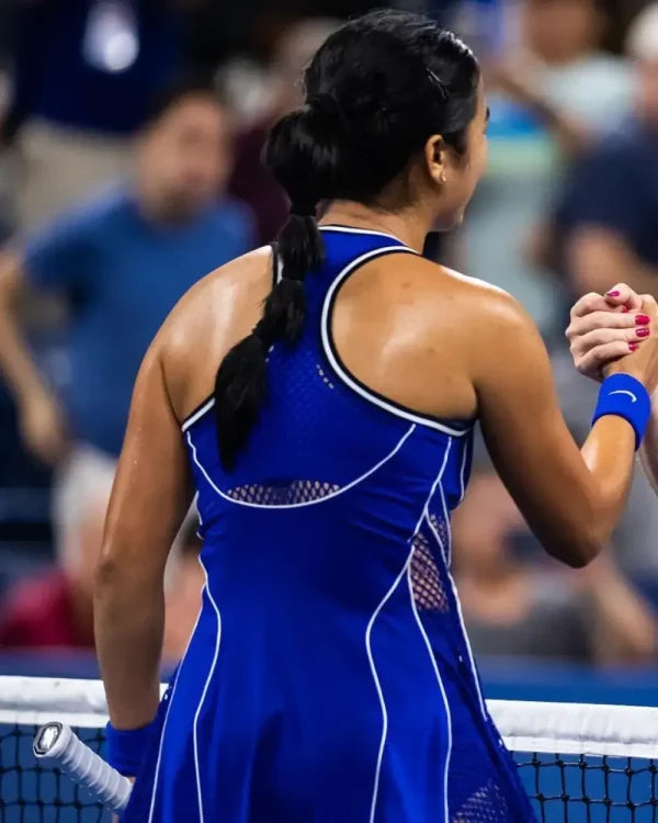 Alexandra Eala 2026 US Open Blue Dress - view 2