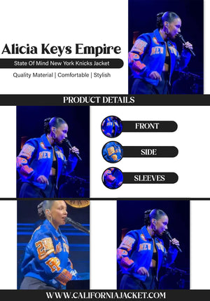 Alicia Keys Empire State Of Mind New York Knicks Jacket - view 4