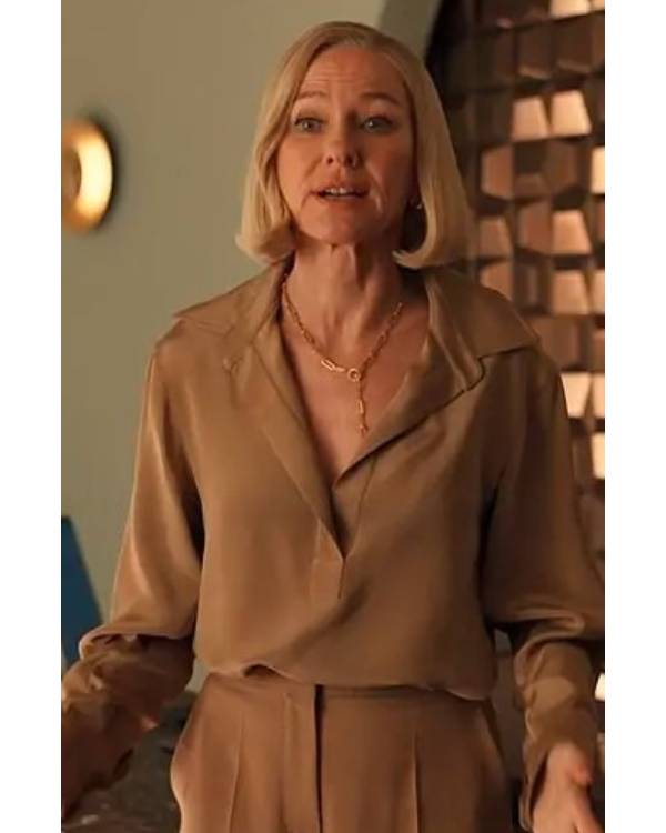 Alls Fair Naomi Watts Beige Collared Blouse