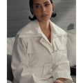 All’s Fair S01 Kim Kardashian White Belted Safari Jacket