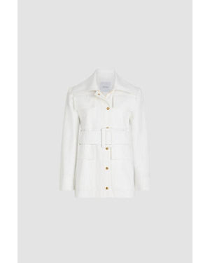 All’s Fair S01 Kim Kardashian White Belted Safari Jacket