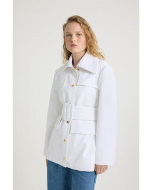 All’s Fair S01 Kim Kardashian White Belted Safari Jacket