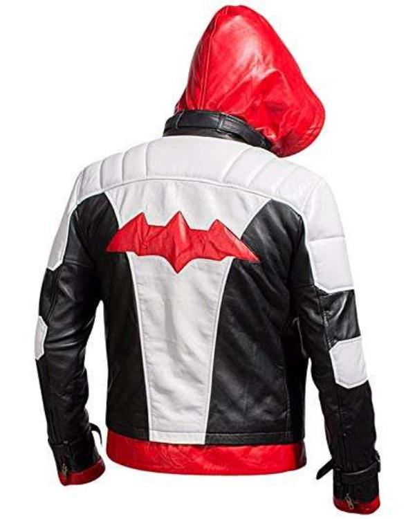 Bat Logo Arkham Knight Red Hooded Jacket - view 3