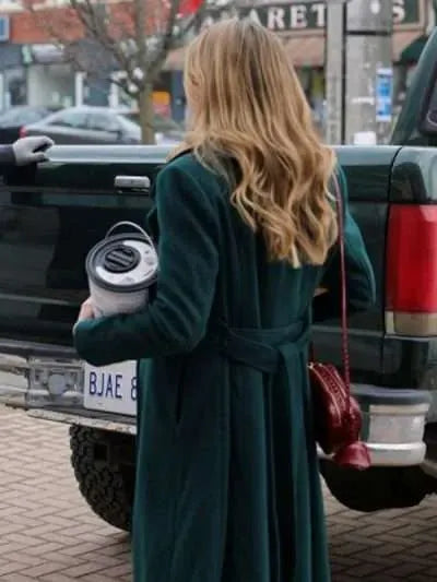 Ashley Newbrough Flipping for Christmas 2023 Trench Coat