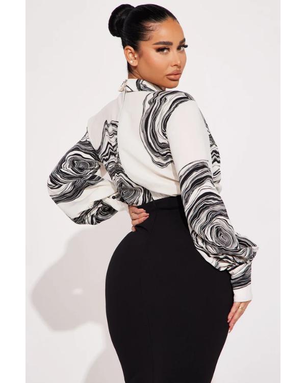 General Hospital 2026 Maura West Marble Print Top - view 3