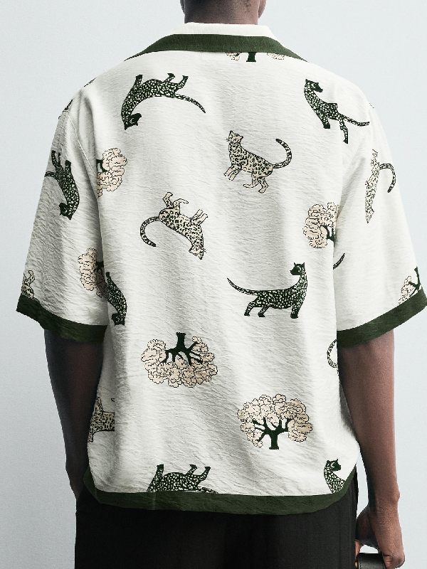 Below Deck Mediterranean S11 Green Animal Print Shirt