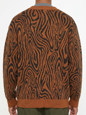 Bobby Moynihan NCIS Origins S3 Brown Swirl Print Caridgan - view 3