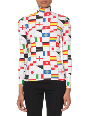Bronwyn Newport Real Housewives of SLC S7 Flag Print Top