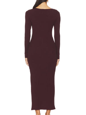 Brooke Logan The Bold and the Beautiful Burgundy Button Front Dress - view 2