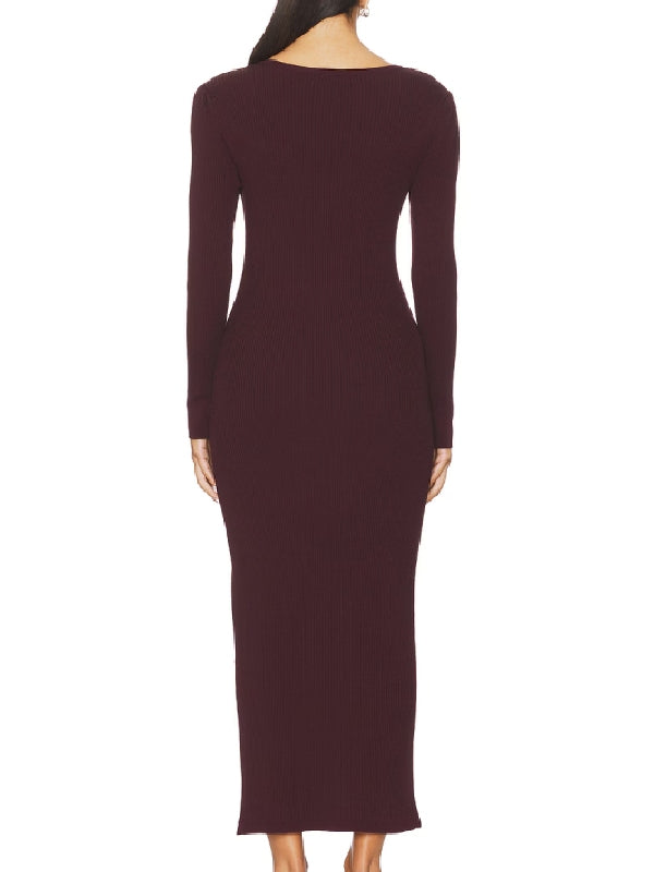 Brooke Logan The Bold and the Beautiful Burgundy Button Front Dress - view 2