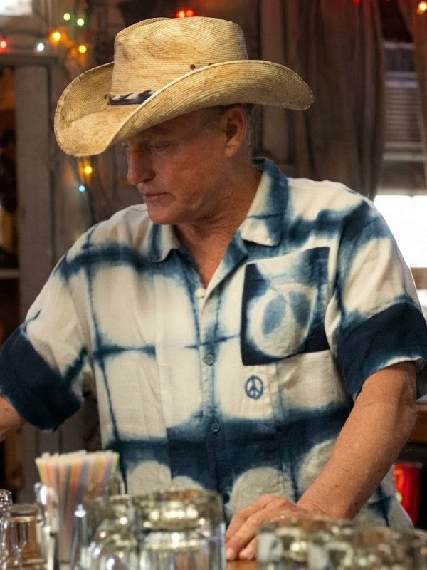 Brothers 2026 Woody Harrelson Blue Tie-Dye Shirt