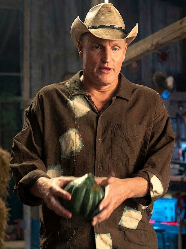 Brothers S1 Woody Harrelson Brown Lunar Printed Shirt