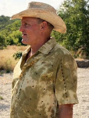Brothers 2026 Woody Harrelson Green Printed Shirt