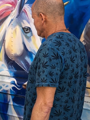 Brothers S01 Woody Harrelson Leaf-Print T-Shirt