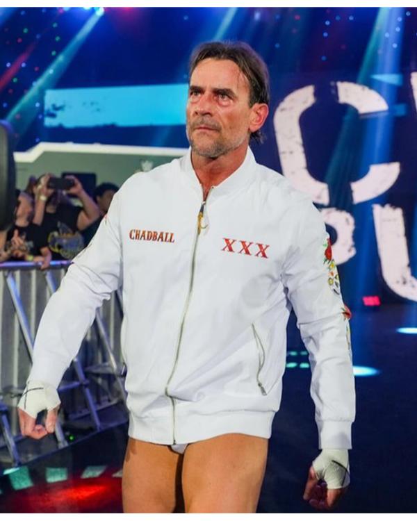 CM Punk Money In The Bank 2026 White Jacket