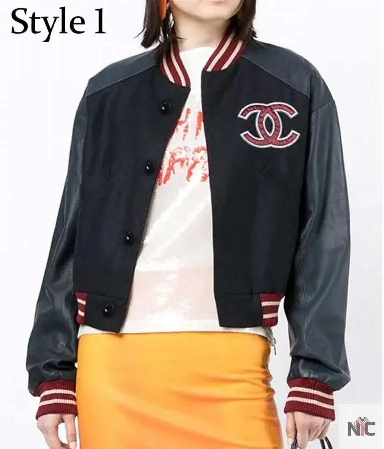 Chanel CC Patch Varsity Jacket