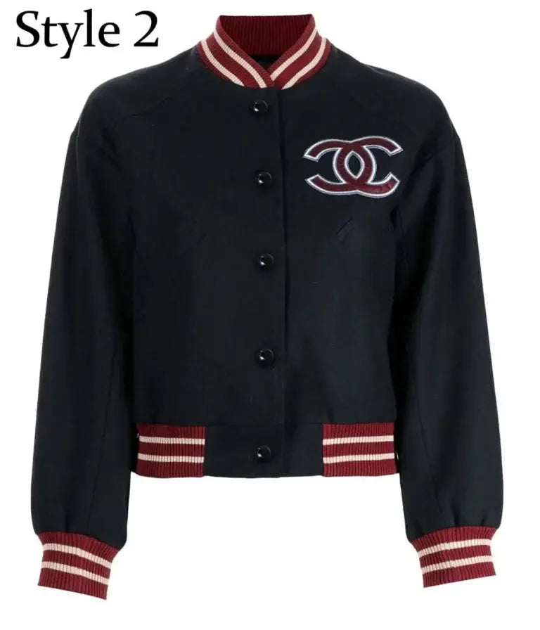 Chanel CC Patch Varsity Jacket