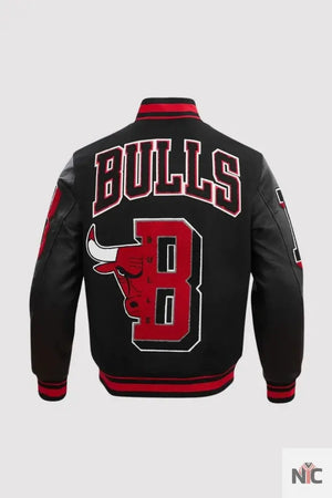 Chicago Bulls Pro Standard Mashup Black Varsity Jacket