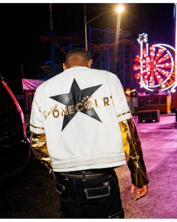 The R&B Tour Chris Brown Vanson Leather Racing Jacket - view 4