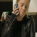 Christmas in Mistletoe Kabby Borders Leather Jacket