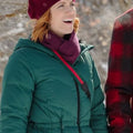 Brittany Snow Christmas with the Campbells Pink Puffer Jacket