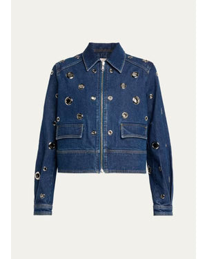 Ella Stiller Cupertino 2026 Embellished Denim Jacket - view 2