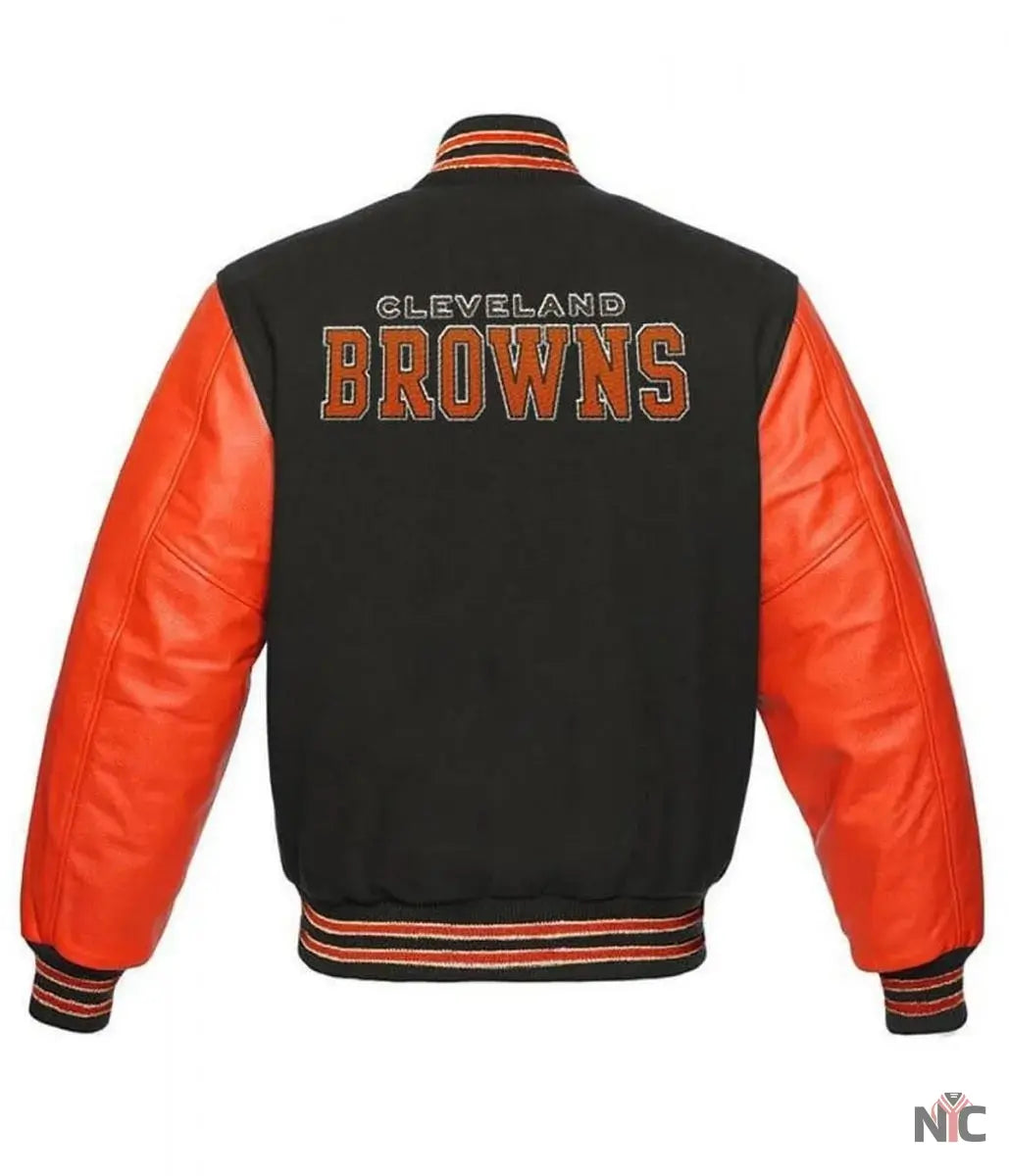 Cleveland Browns Grey and Orange Jacket