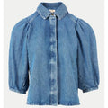 Coleen Rooney S01 Coleen Rooney Puff Sleeve Denim Shirt