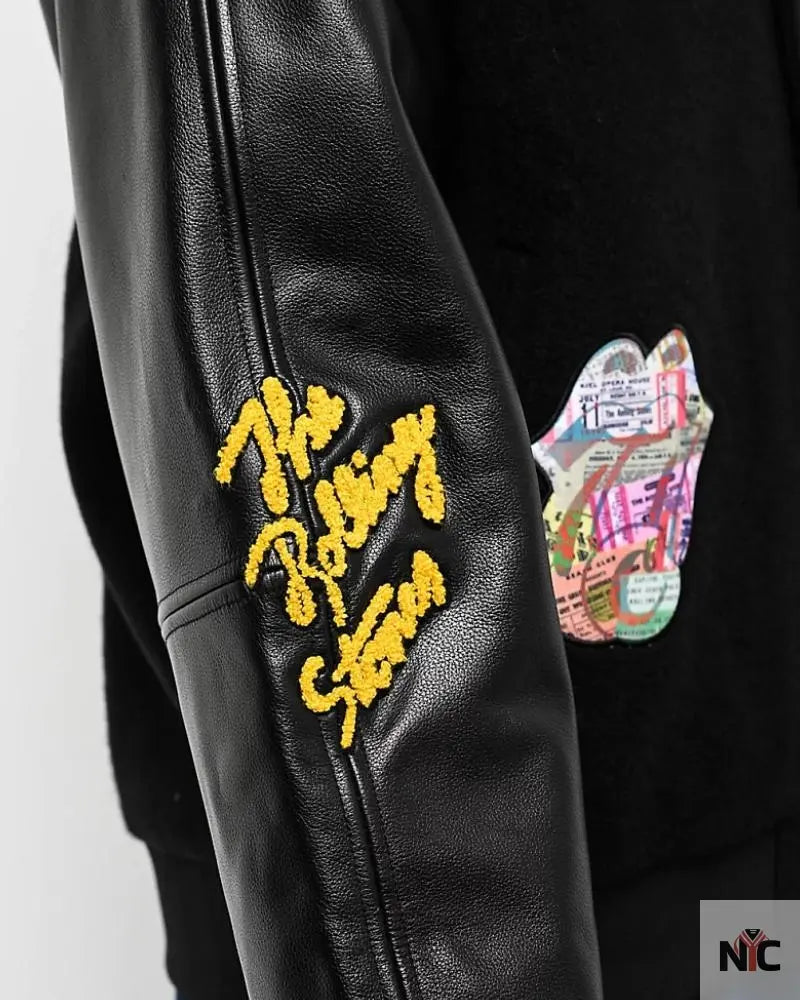Cookies x The Rolling Stones Letterman Black Varsity Jacket